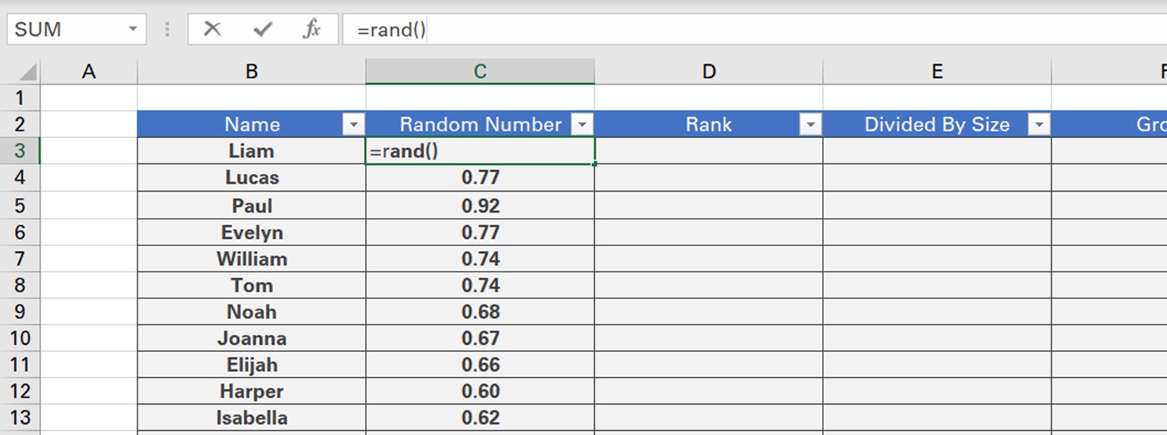 Randomly Assign Names To Groups The ExcelHub